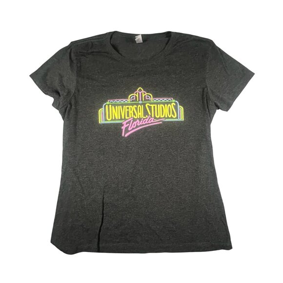 Universal Studios Florida Next Level XL Gray Short Sleeve Fitted Crew Neck Tee - Picture 1 of 7